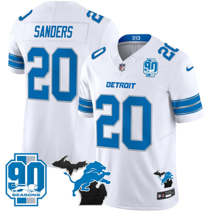 DET 2025 Michigan & 90th Year Patch Vapor Jersey - All Stitched