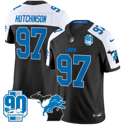 DET 2025 Michigan & 90th Year Patch Vapor Jersey - All Stitched