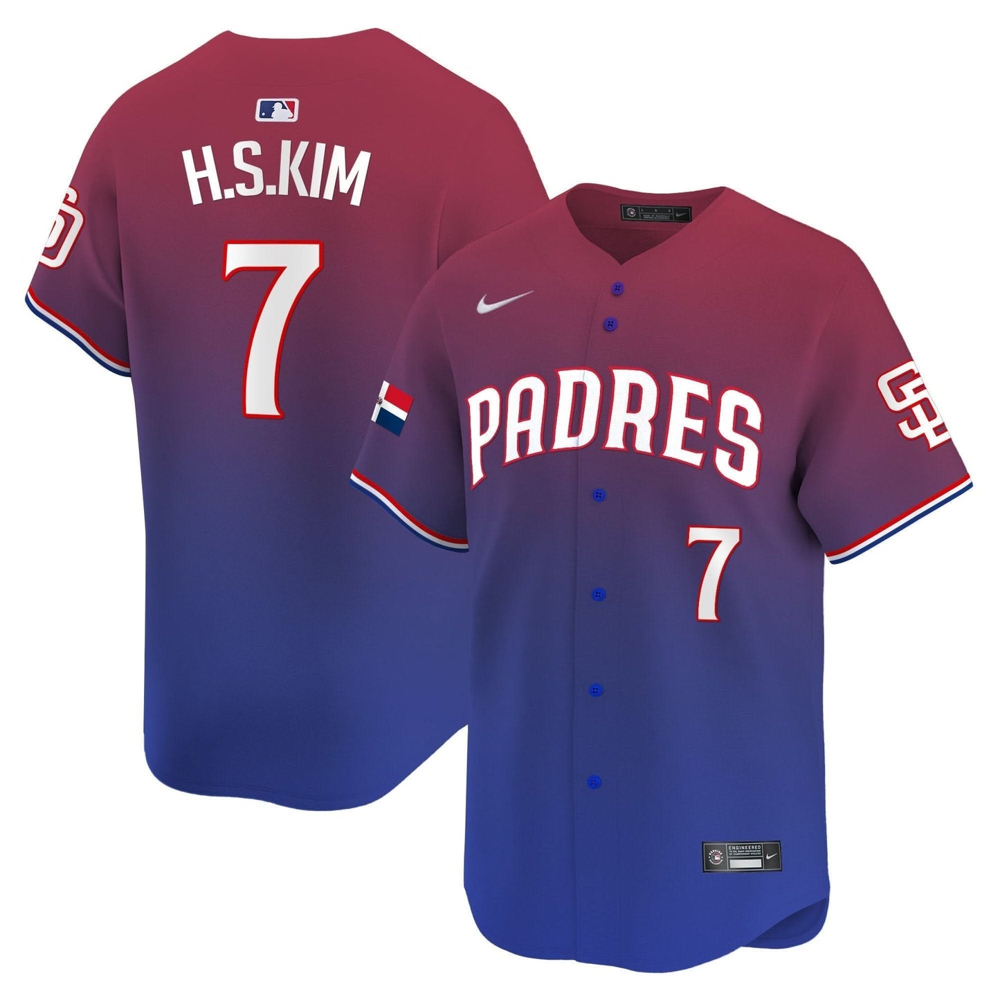 Padres Dominican Republic Vapor Premier Limited Jersey - All Stitched