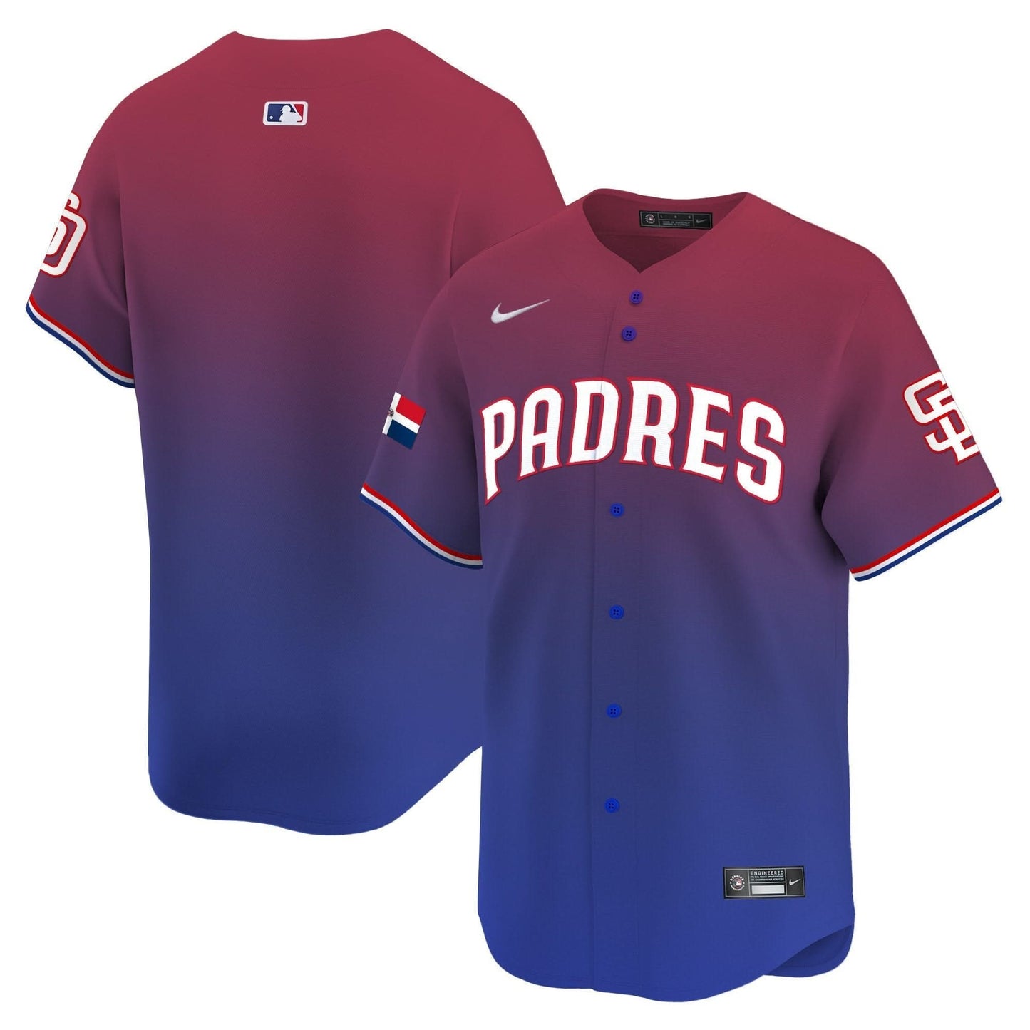 Padres Dominican Republic Vapor Premier Limited Jersey - All Stitched
