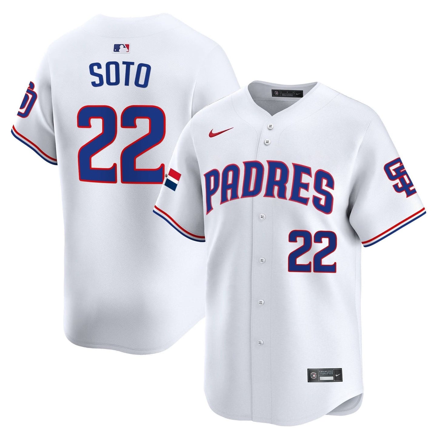 Padres Dominican Republic Vapor Premier Limited Jersey - All Stitched