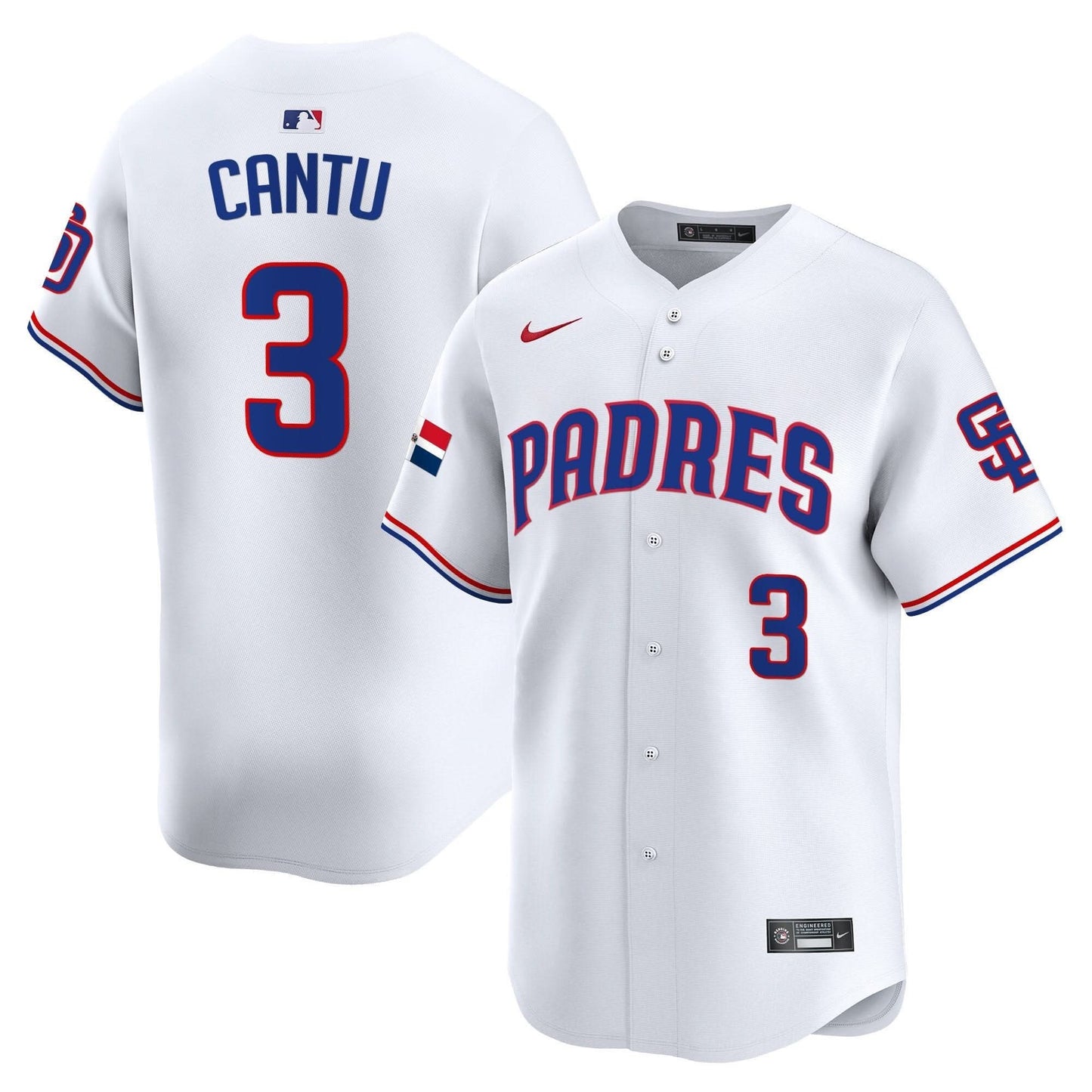 Padres Dominican Republic Vapor Premier Limited Jersey - All Stitched