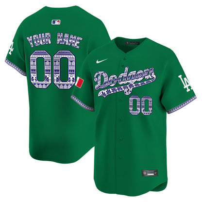 Los Angeles Dodgers Mexico Vapor Premier Limited Custom Jersey V3 - All Stitched