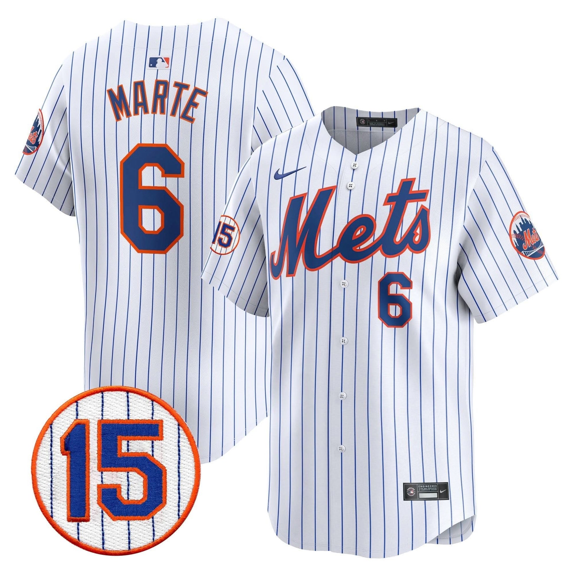 Men's New York Mets Jerry Grote Patch Vapor Premier Limited Jersey - All Stitched