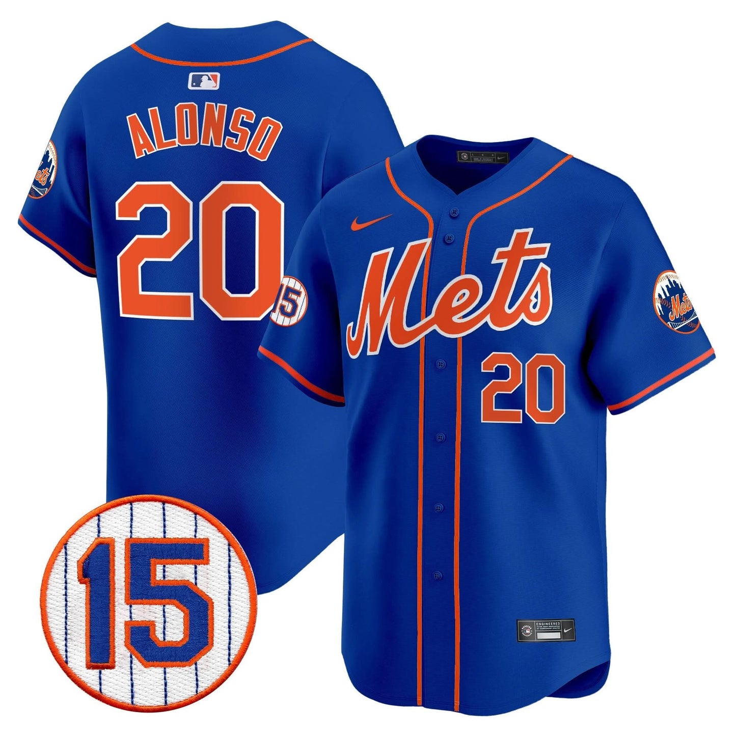 Men's New York Mets Jerry Grote Patch Vapor Premier Limited Jersey - All Stitched