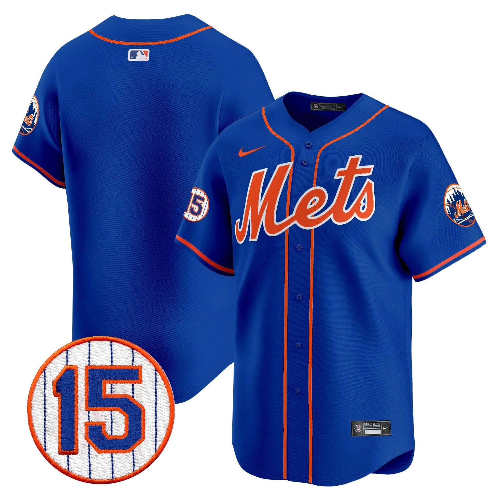 Men's New York Mets Jerry Grote Patch Vapor Premier Limited Jersey - All Stitched
