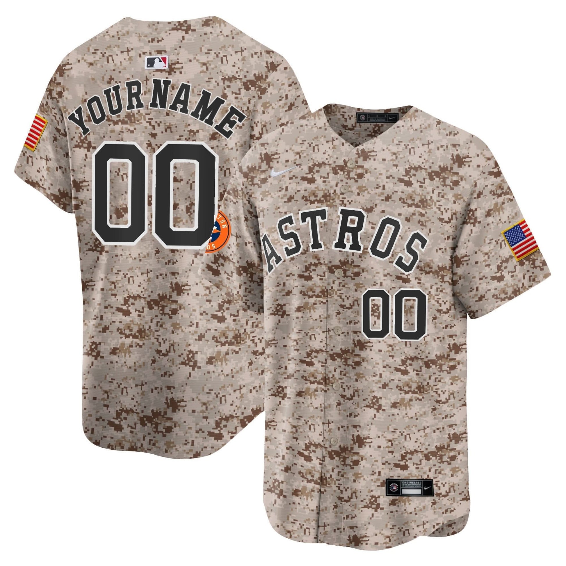 Houston Astros USMC Alternate Vapor Premier Limited Custom Jersey - All Stitched