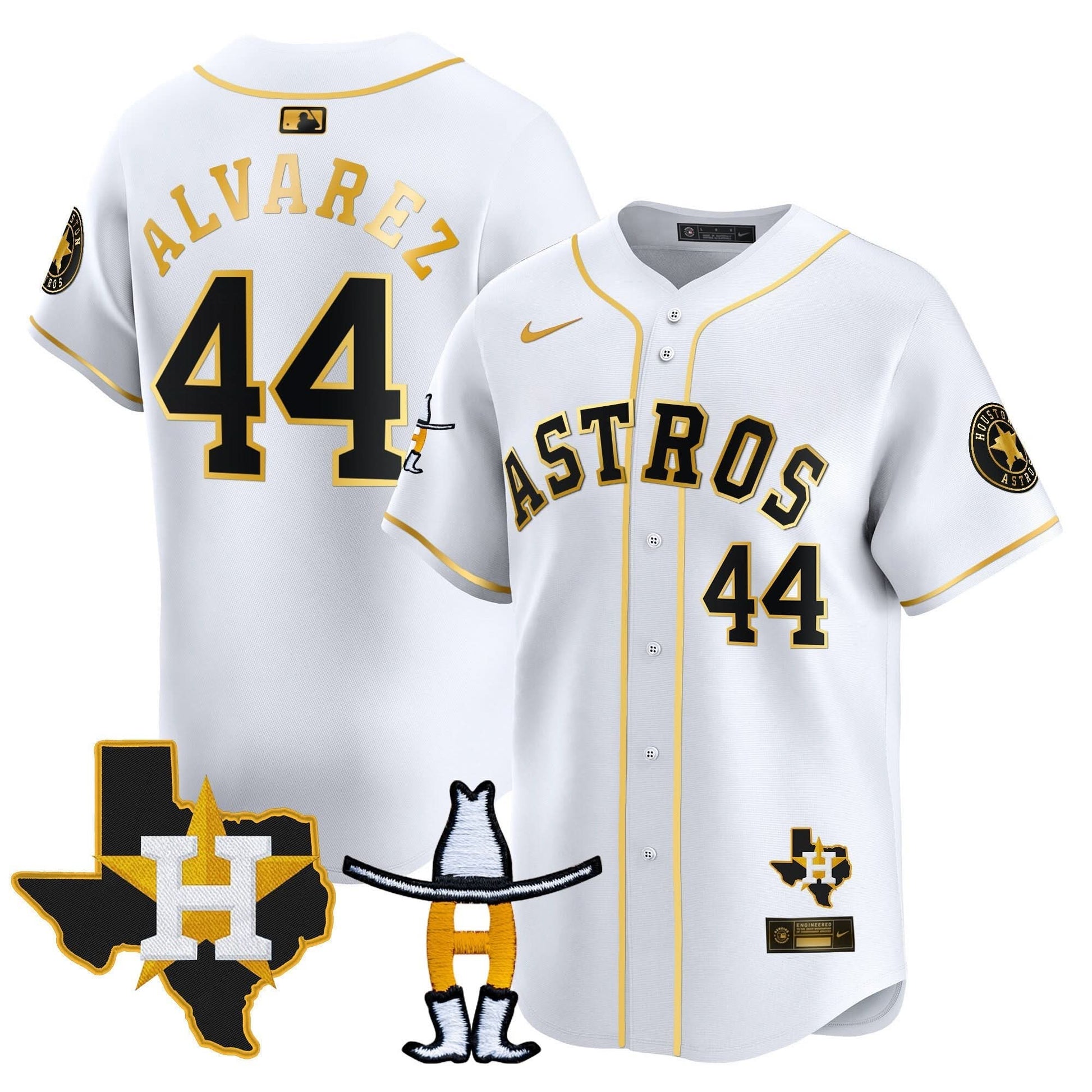 Men's Houston Astros Houston Rodeo Patch Vapor Premier Limited Jersey V2 - All Stitched