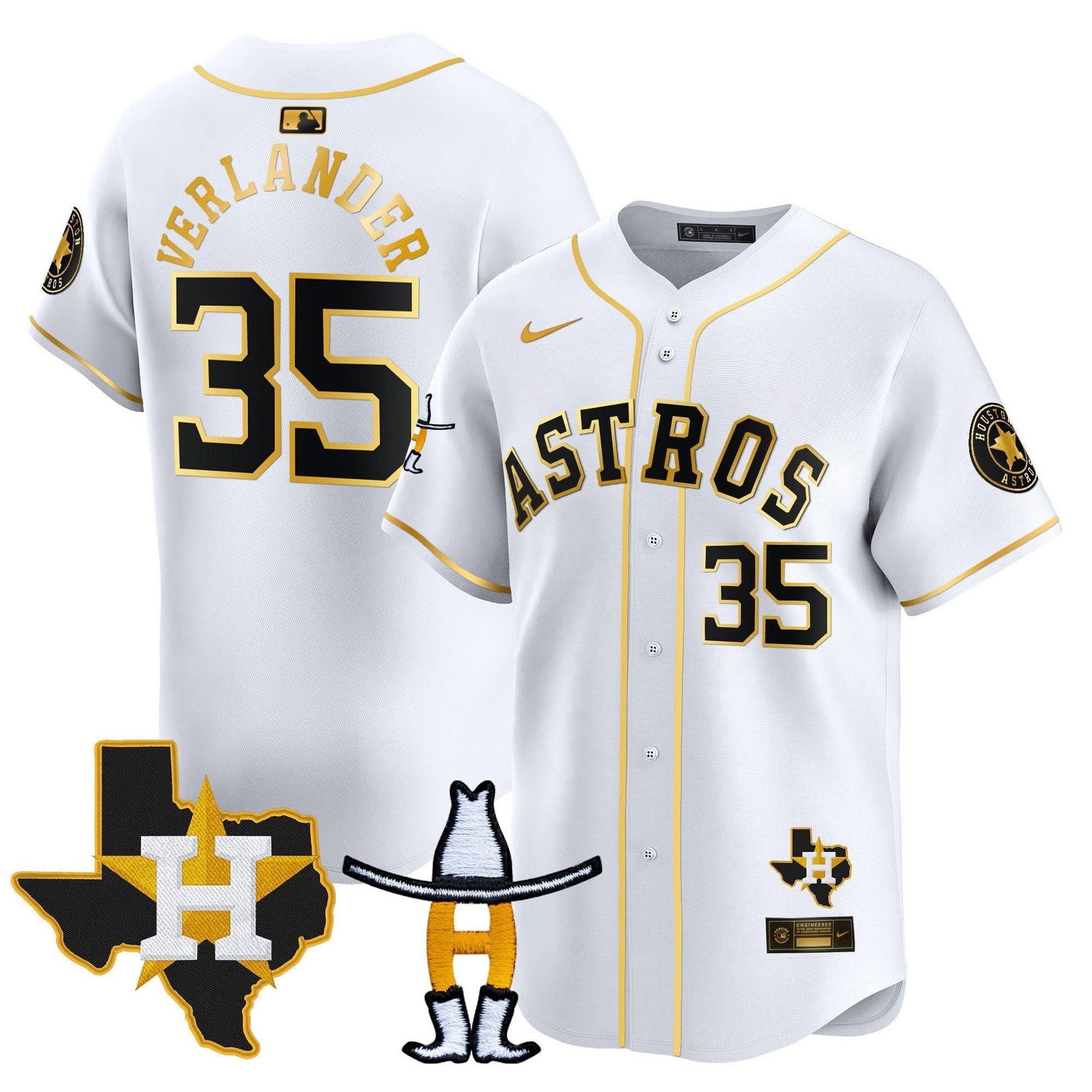 Men's Houston Astros Houston Rodeo Patch Vapor Premier Limited Jersey V2 - All Stitched