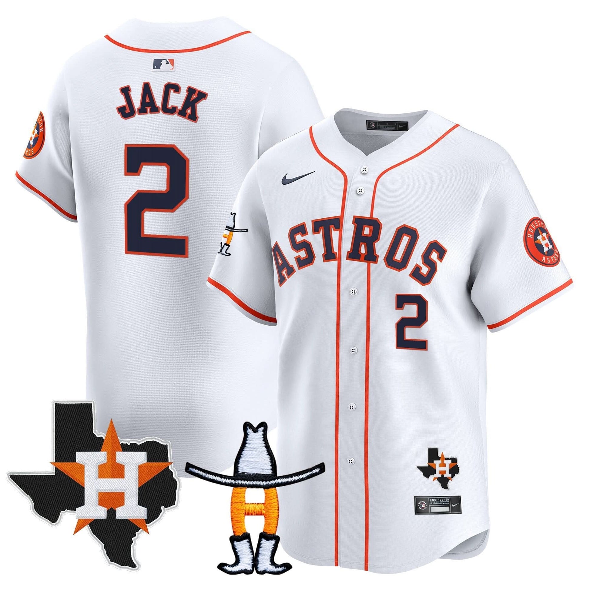 Men's Houston Astros Houston Rodeo Patch Vapor Premier Limited Jersey V2 - All Stitched