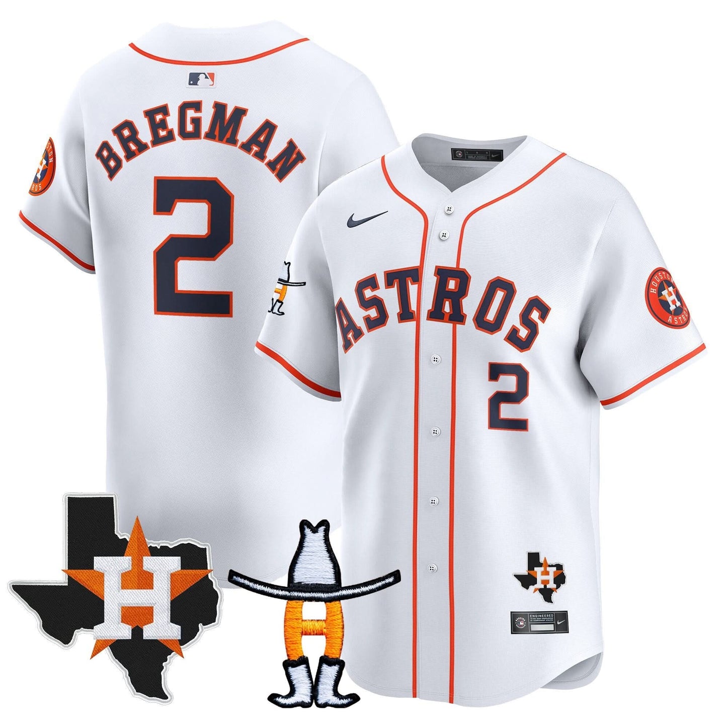Men's Houston Astros Houston Rodeo Patch Vapor Premier Limited Jersey V2 - All Stitched