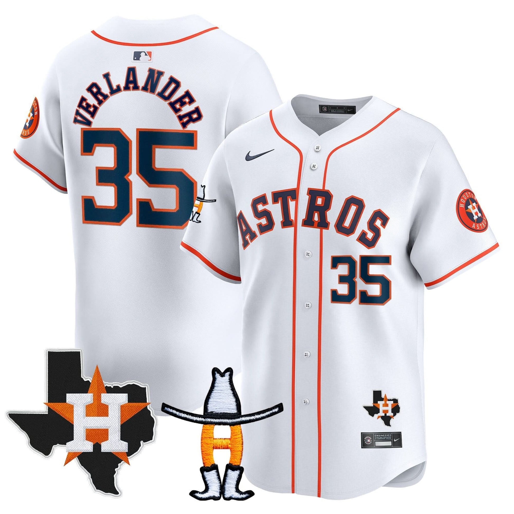Men's Houston Astros Houston Rodeo Patch Vapor Premier Limited Jersey V2 - All Stitched
