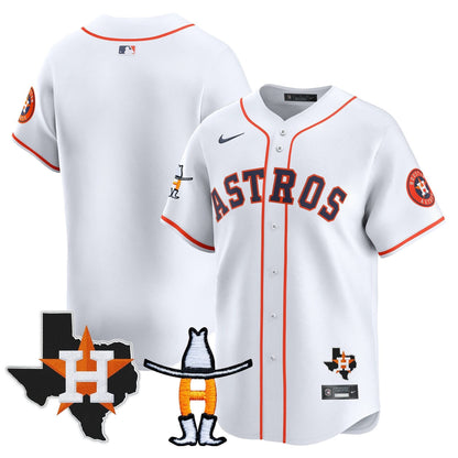 Men's Houston Astros Houston Rodeo Patch Vapor Premier Limited Jersey V2 - All Stitched
