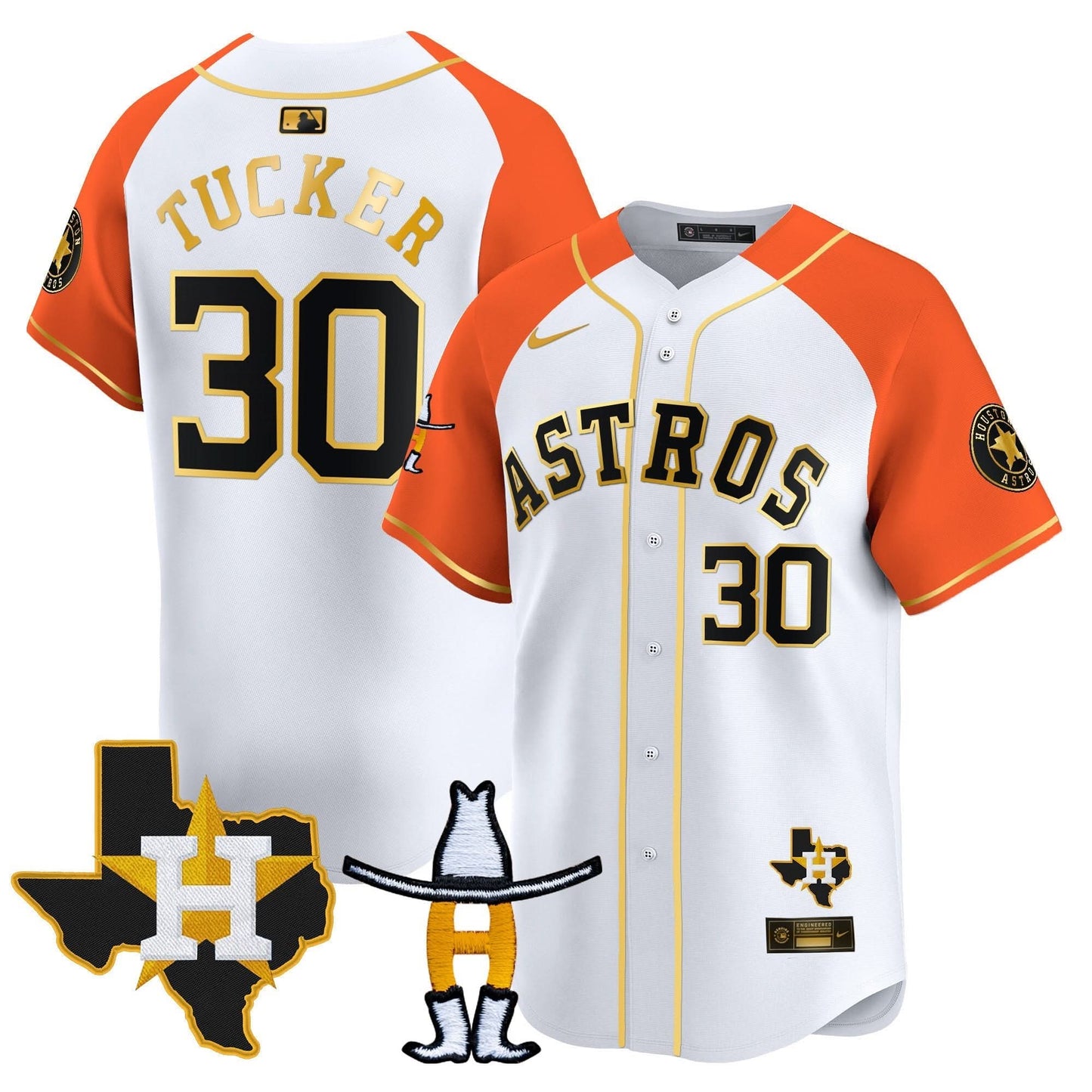 Men's Houston Astros Houston Rodeo Patch Vapor Premier Limited Jersey V2 - All Stitched