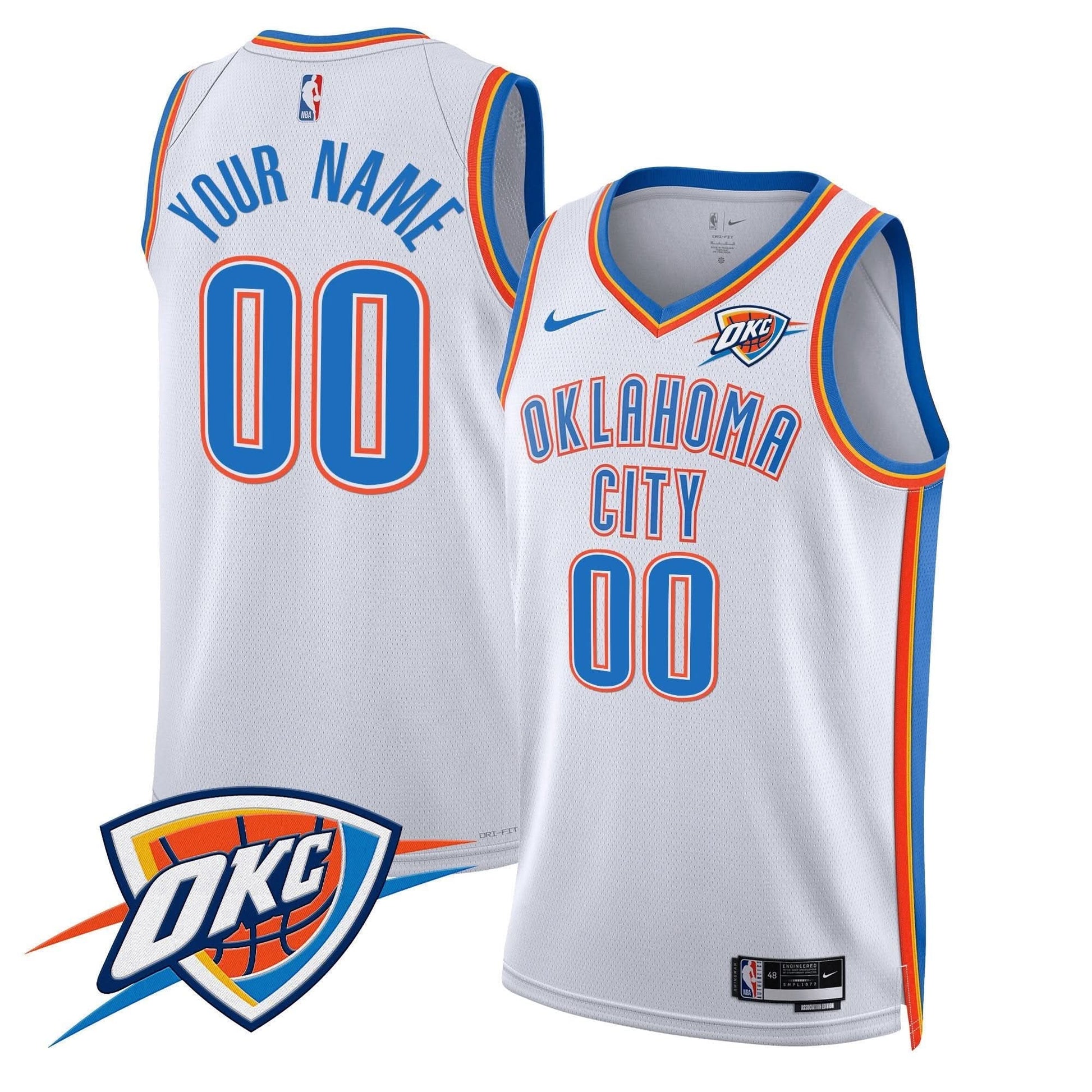 Oklahoma City Thunder Swingman Custom Jersey V2 - All Stitched