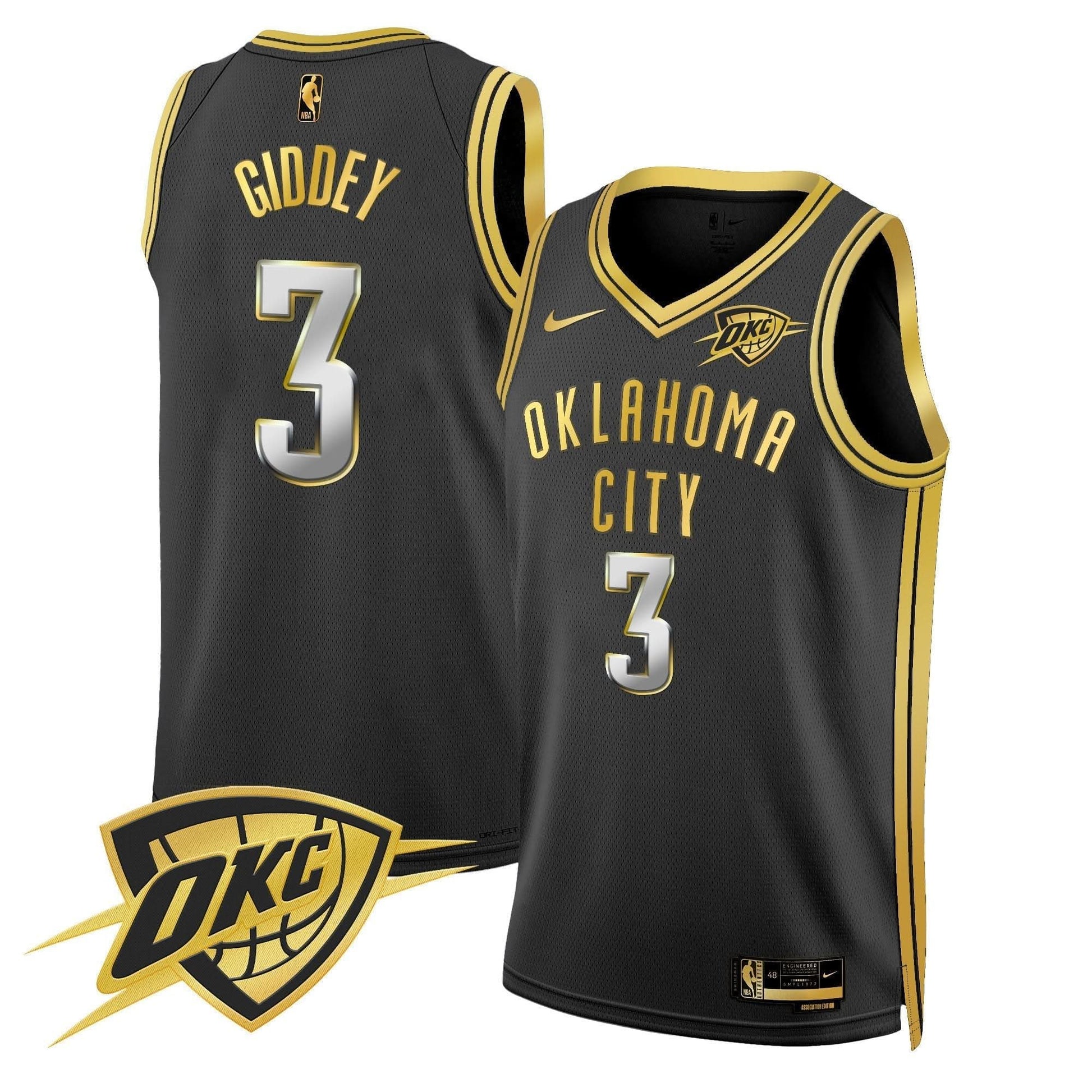 Men's Oklahoma City Thunder Swingman Jersey V2 - All Stitched