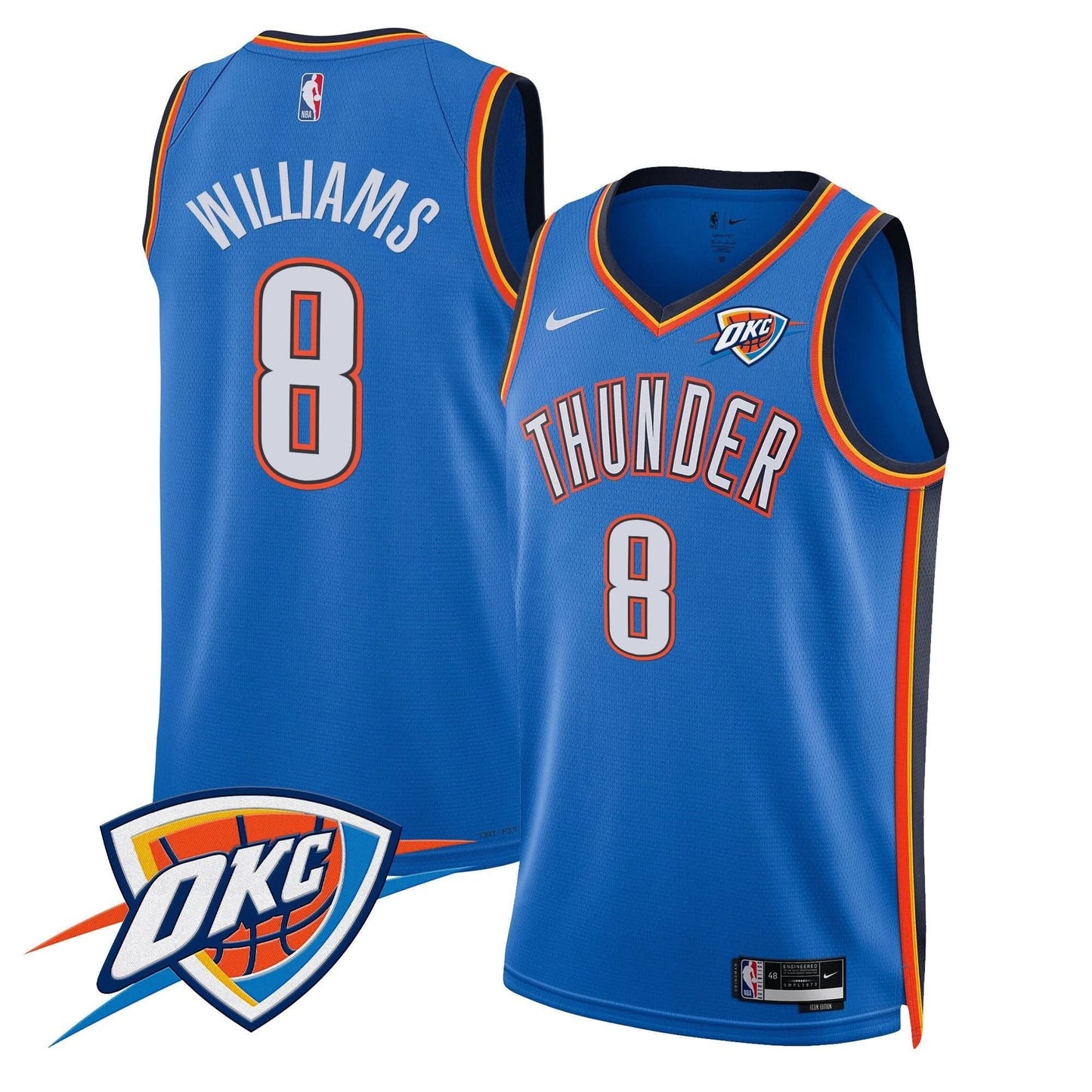 Men's Oklahoma City Thunder Swingman Jersey V2 - All Stitched