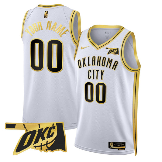 Oklahoma City Thunder Swingman Custom Jersey - Oklahoma Patch - All Stitched