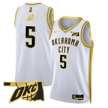 Men's Oklahoma City Thunder Swingman Jersey - Oklahoma Patch - All Stitched
