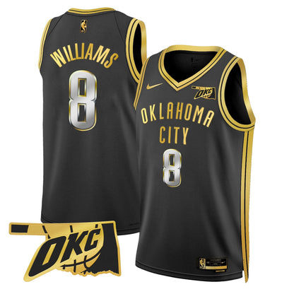 Men's Oklahoma City Thunder Swingman Jersey - Oklahoma Patch - All Stitched