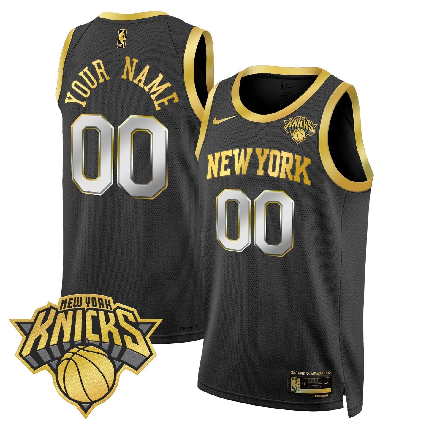 New York Knicks Swingman Custom Jersey V2 - All Stitched
