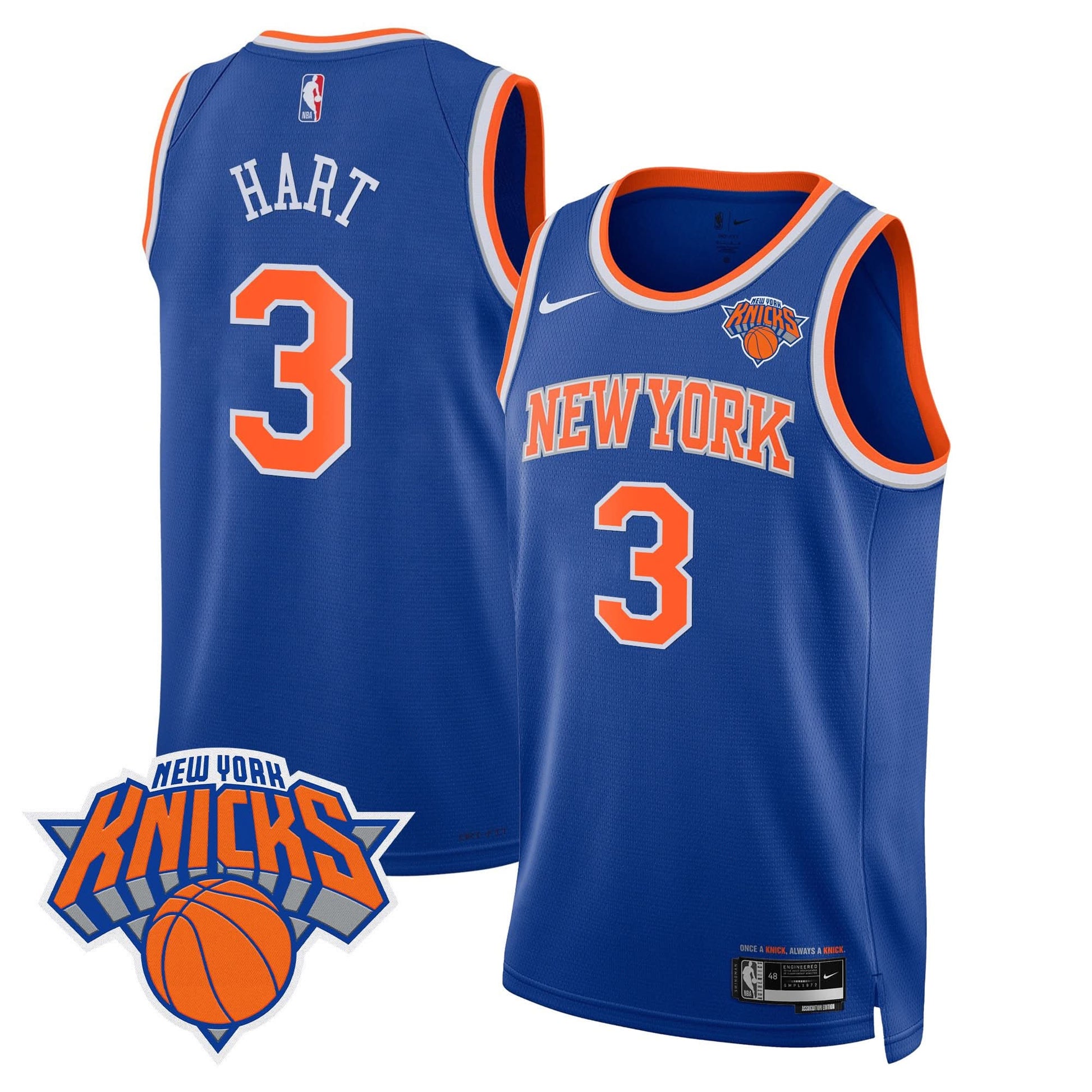 Men's New York Knicks Swingman Jersey V2 - All Stitched