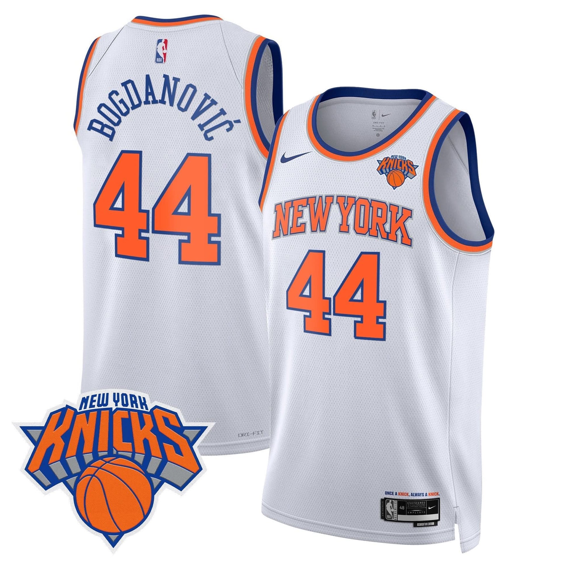 Men's New York Knicks Swingman Jersey V2 - All Stitched