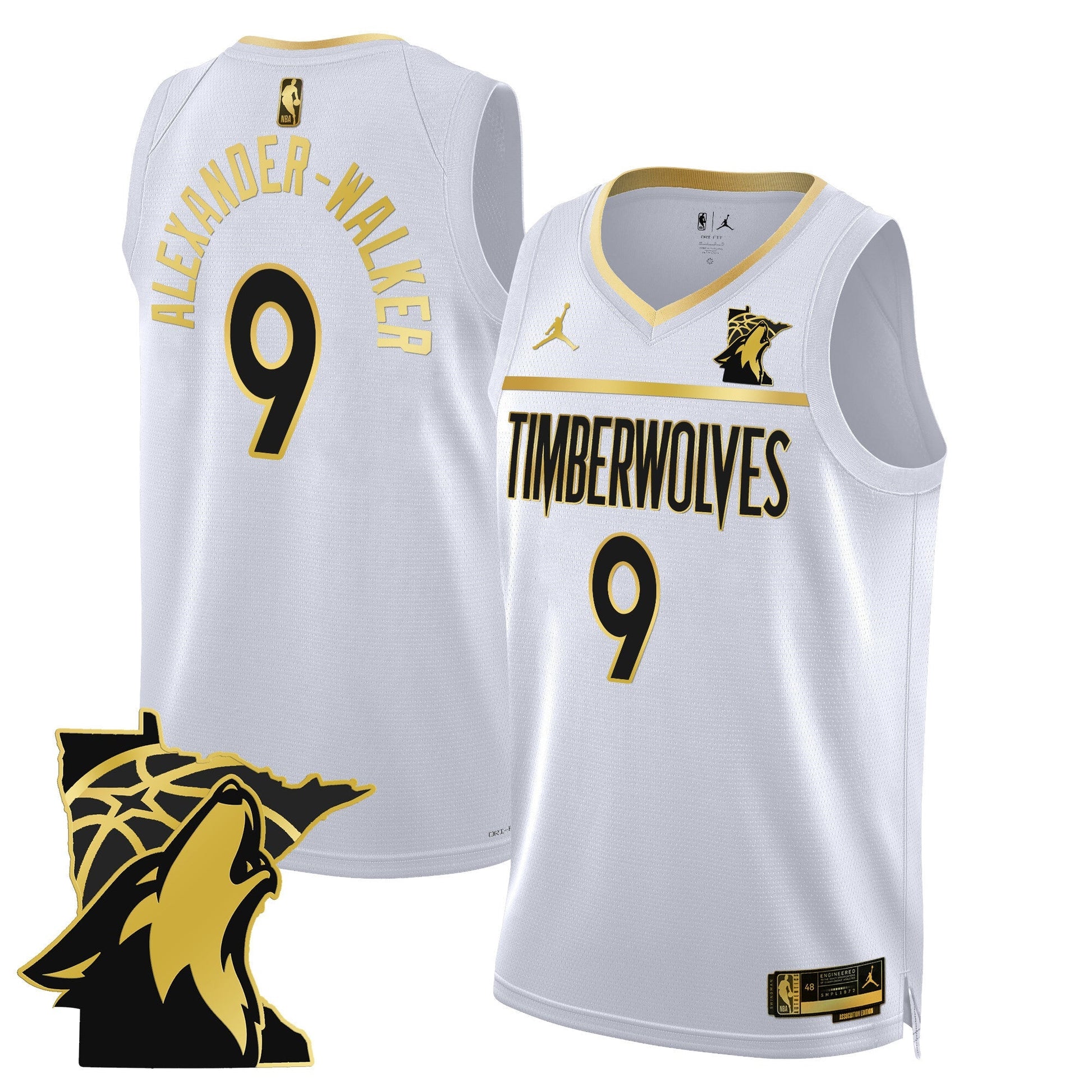 Men's Minnesota Timberwolves Swingman Jersey - Minnesota Patch - All Stitched