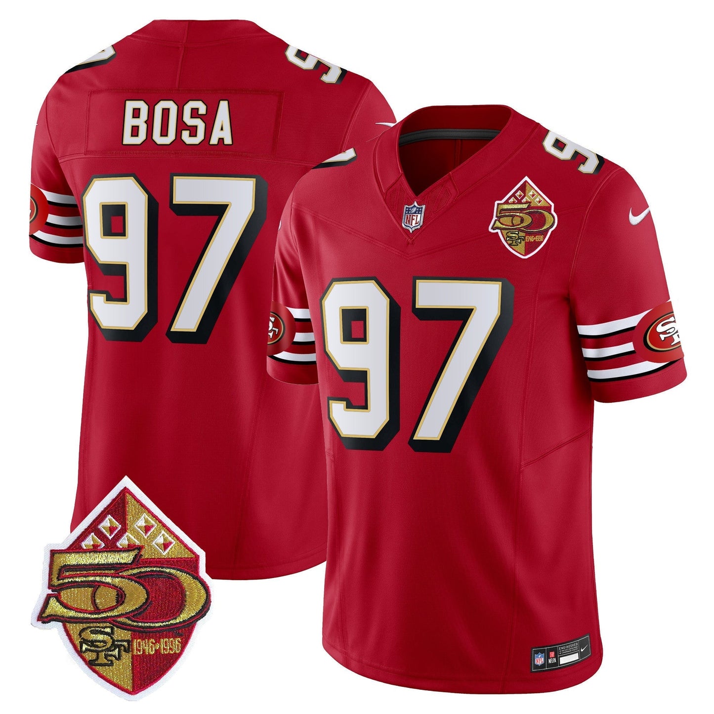 Men's 49ers 1996 Throwback Vapor Limited Jersey - All Stitched