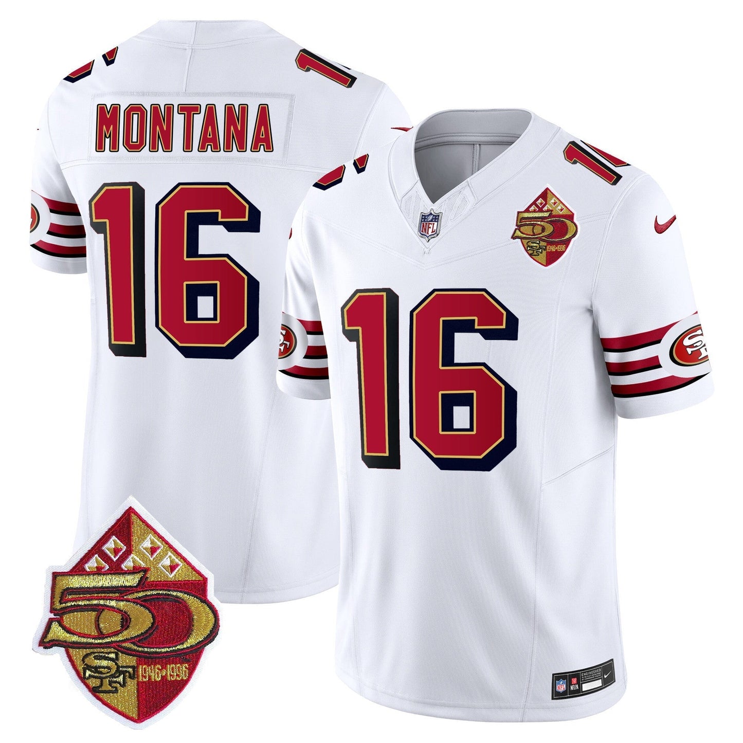 Men's 49ers 1996 Throwback Vapor Limited Jersey - All Stitched