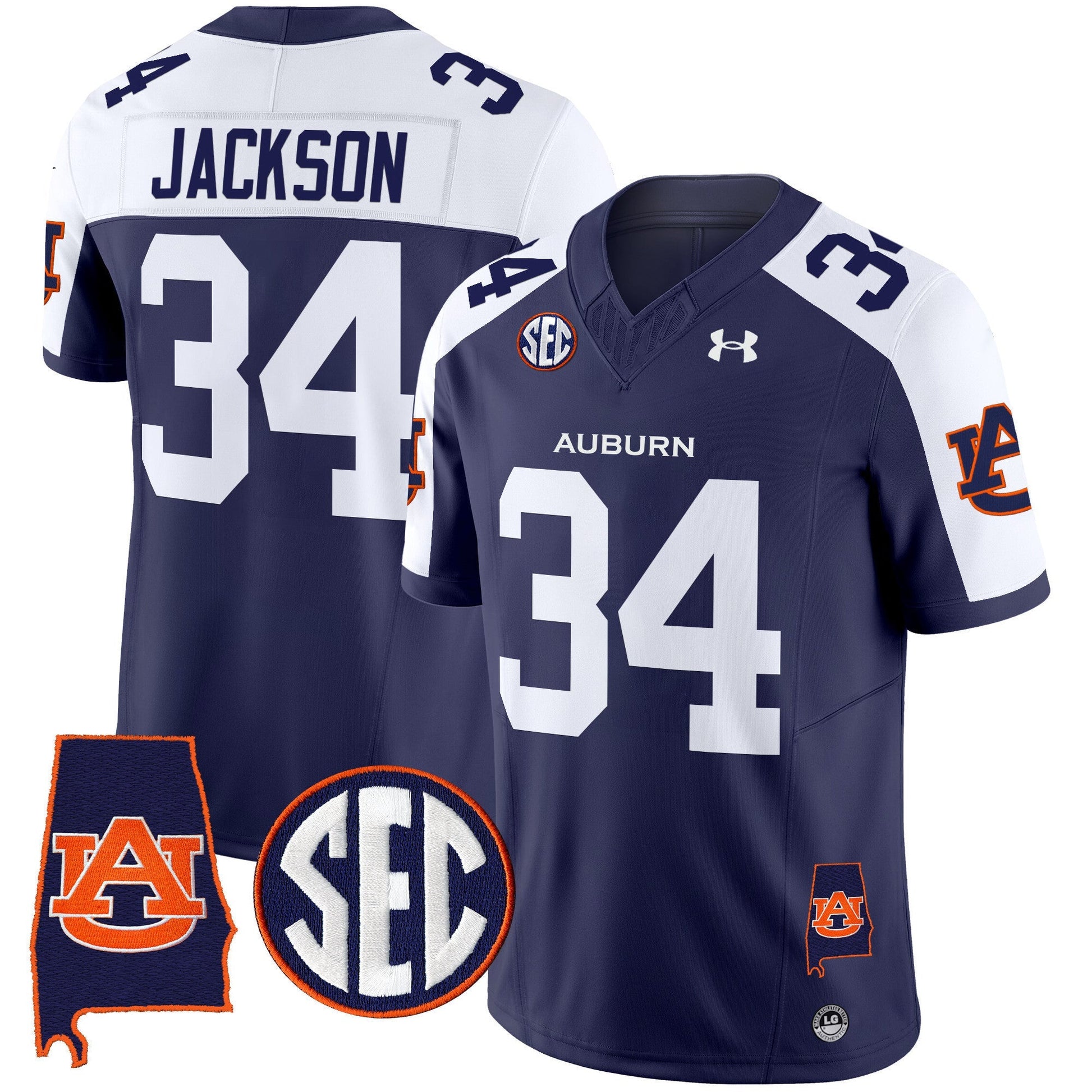 Men's Auburn Tigers 2024 Alabama Patch Vapor Limited Jersey - All Stitched