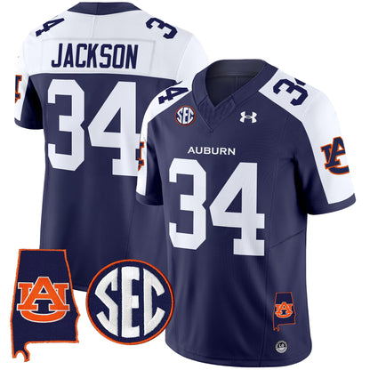 Men's Auburn Tigers 2024 Alabama Patch Vapor Limited Jersey - All Stitched