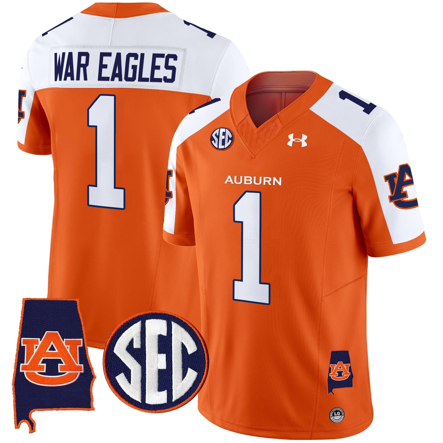 Men's Auburn Tigers 2024 Alabama Patch Vapor Limited Jersey - All Stitched