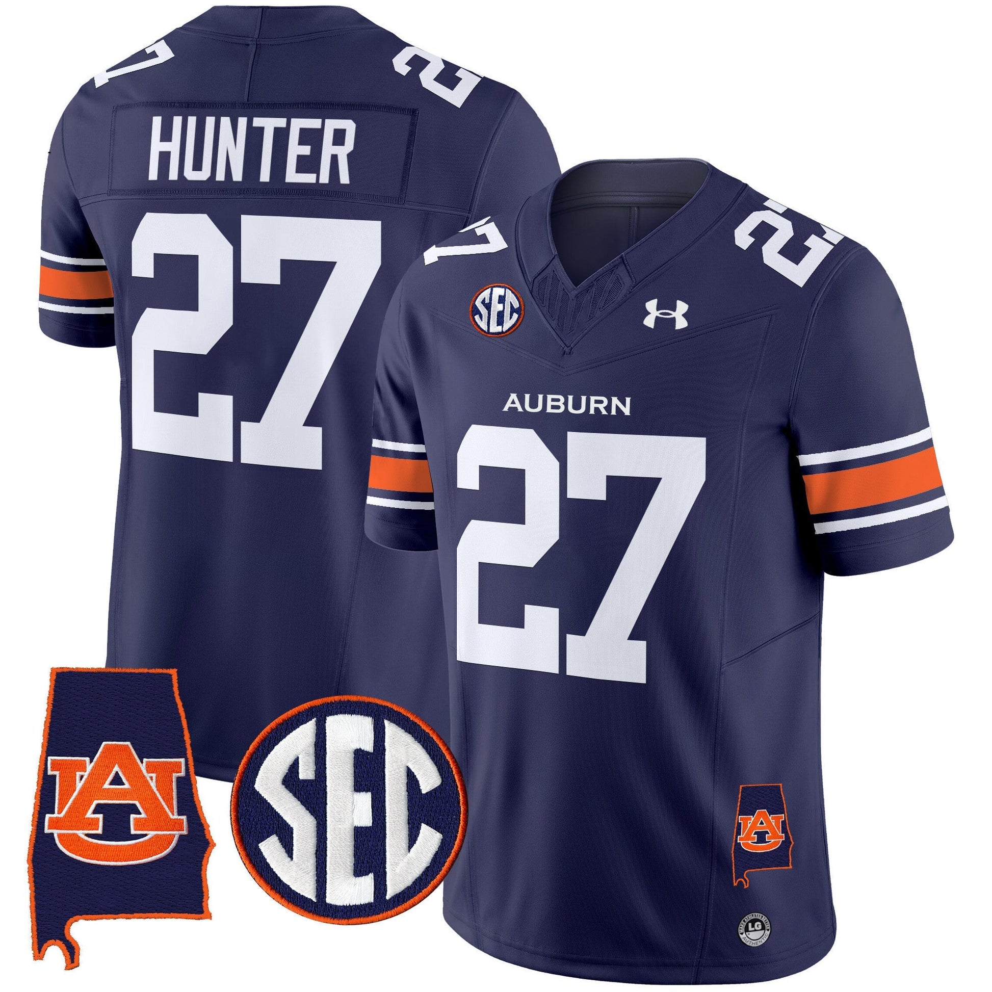 Men's Auburn Tigers 2024 Alabama Patch Vapor Limited Jersey - All Stitched