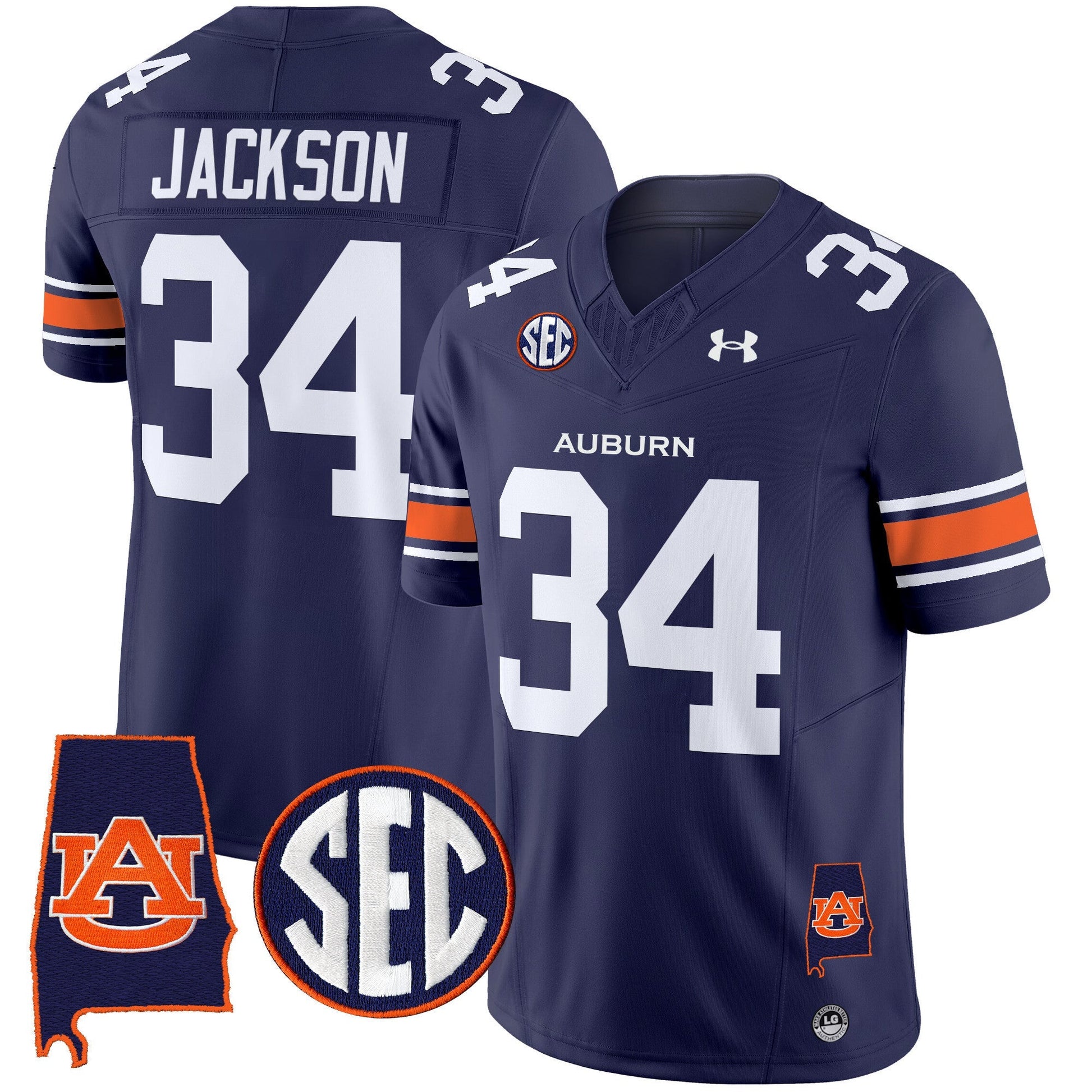 Men's Auburn Tigers 2024 Alabama Patch Vapor Limited Jersey - All Stitched