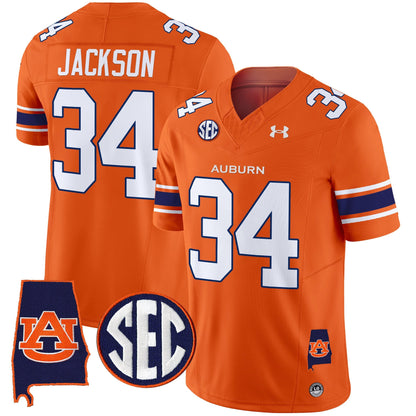 Men's Auburn Tigers 2024 Alabama Patch Vapor Limited Jersey - All Stitched