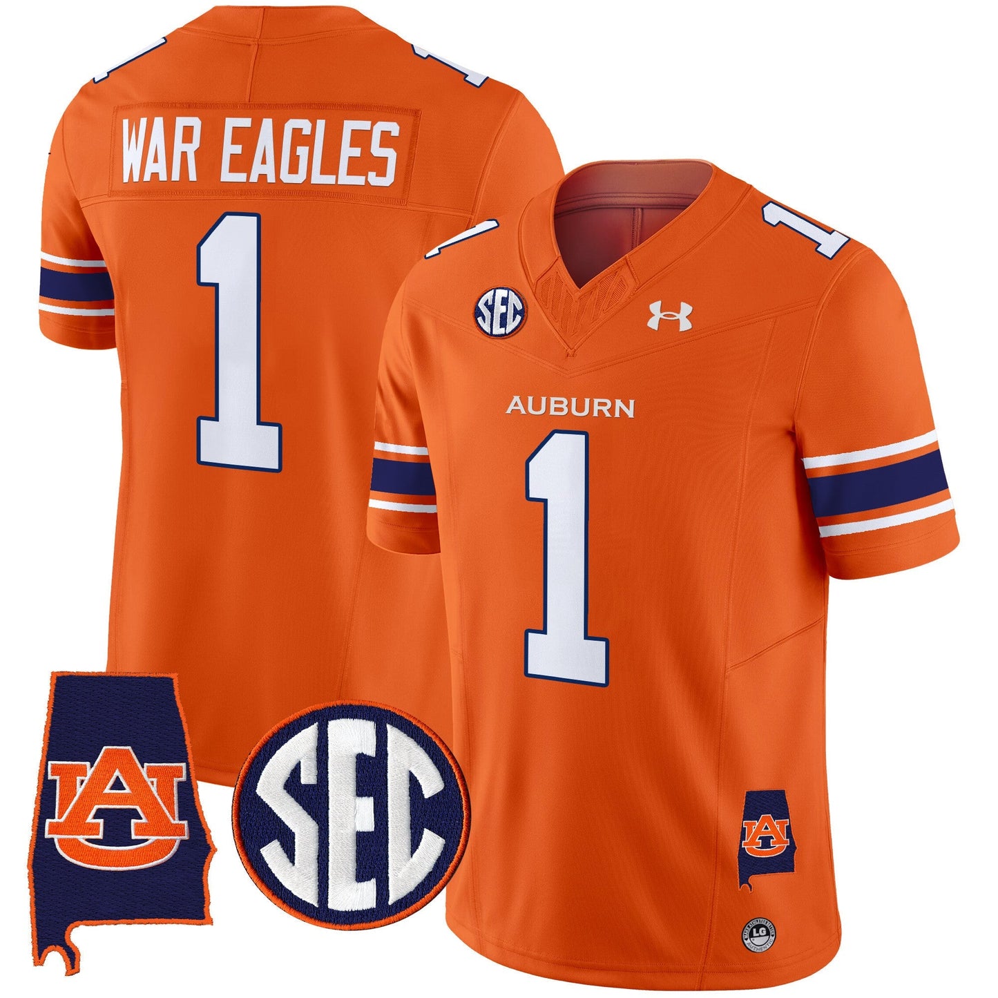 Men's Auburn Tigers 2024 Alabama Patch Vapor Limited Jersey - All Stitched