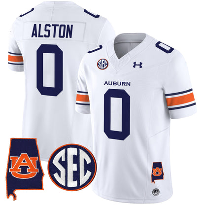 Men's Auburn Tigers 2024 Alabama Patch Vapor Limited Jersey - All Stitched