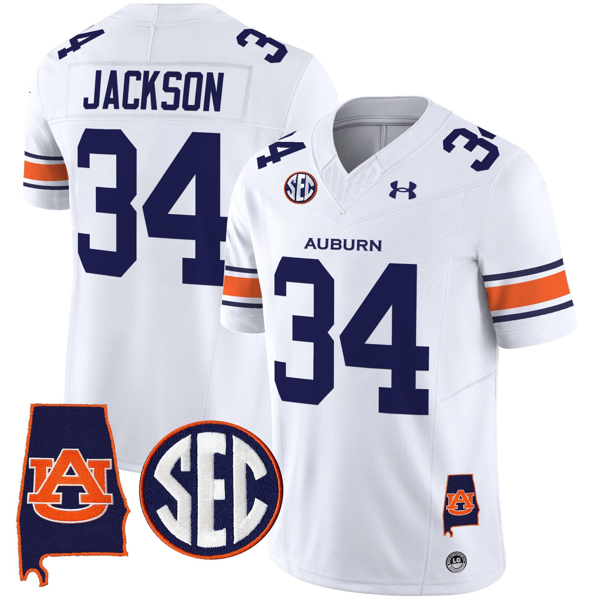 Men's Auburn Tigers 2024 Alabama Patch Vapor Limited Jersey - All Stitched