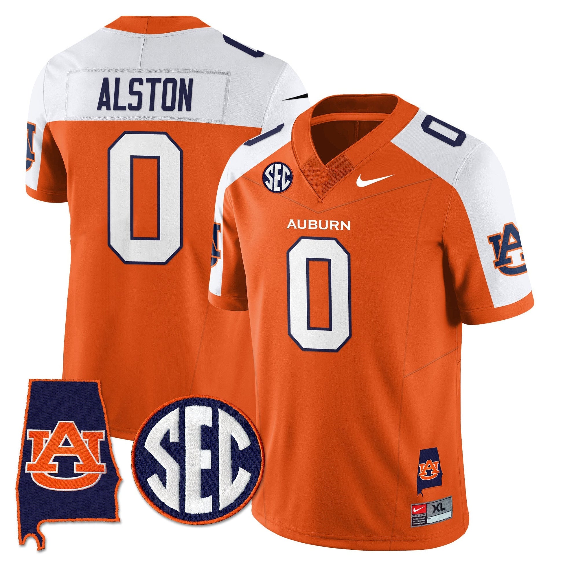 Auburn Tigers Alabama Patch Vapor Limited Jersey - All Stitched
