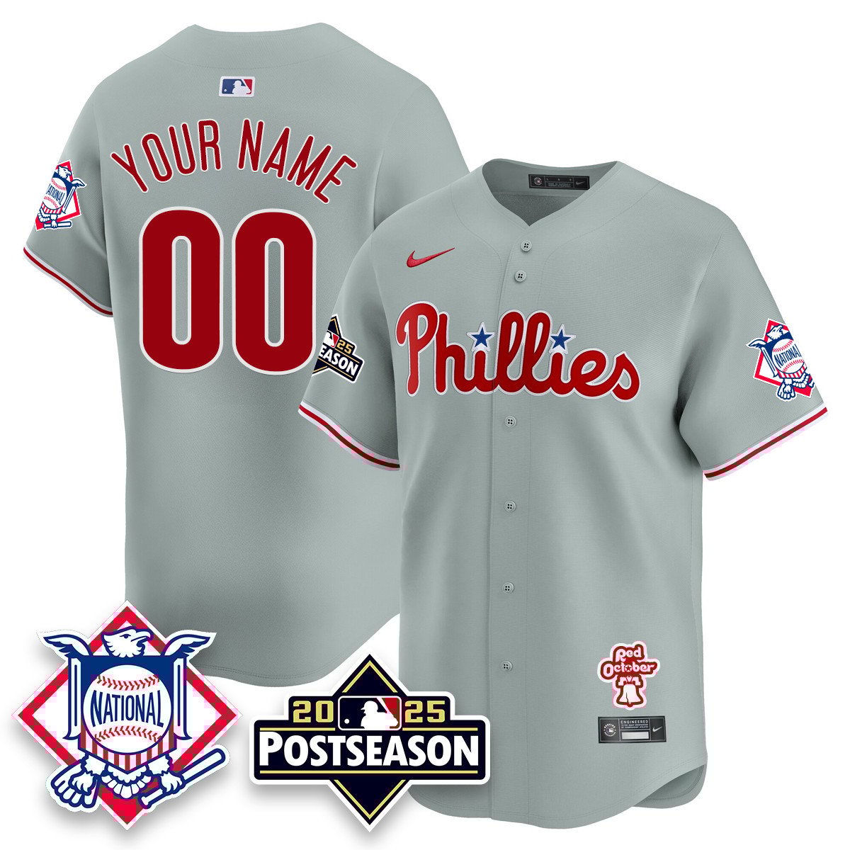 Philadelphia Phillies 2025 Postseason CUSTOM Jersey - All Stitched