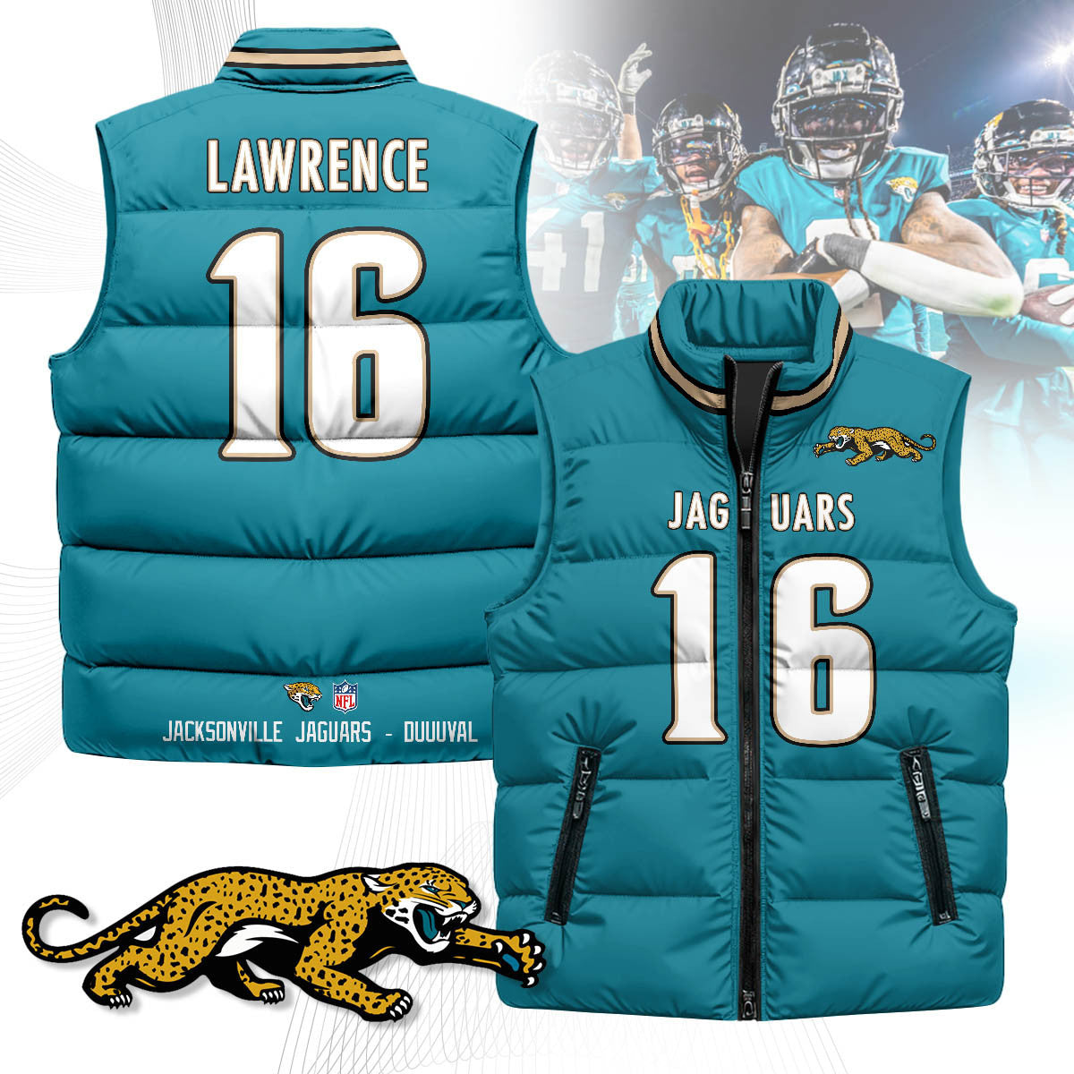Jacksonville Jaguars Unisex Puffer Vest