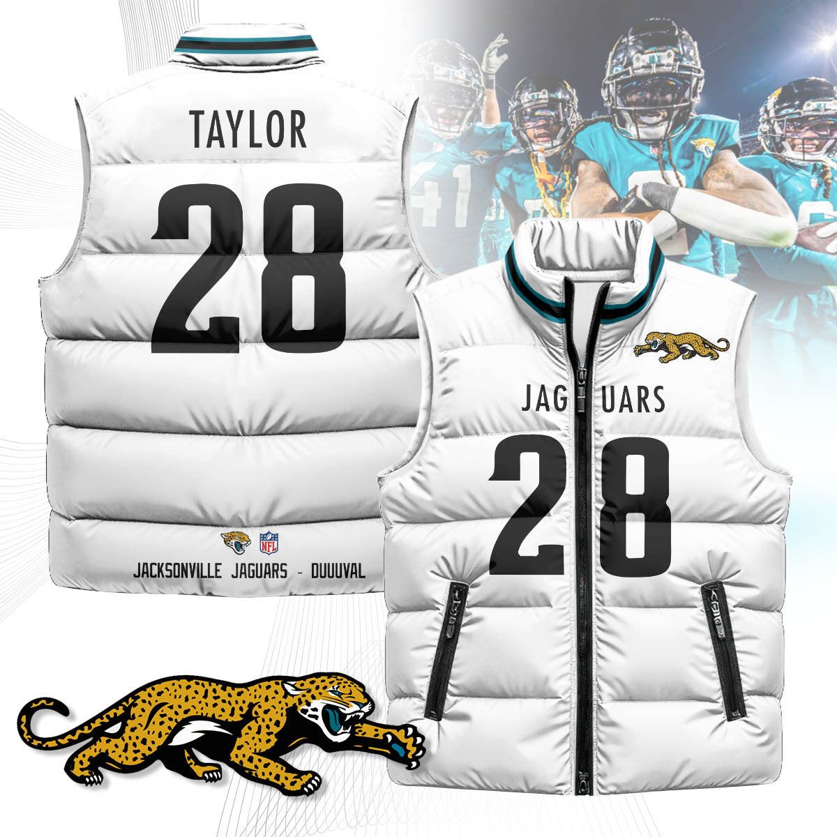 Jacksonville Jaguars Unisex Puffer Vest