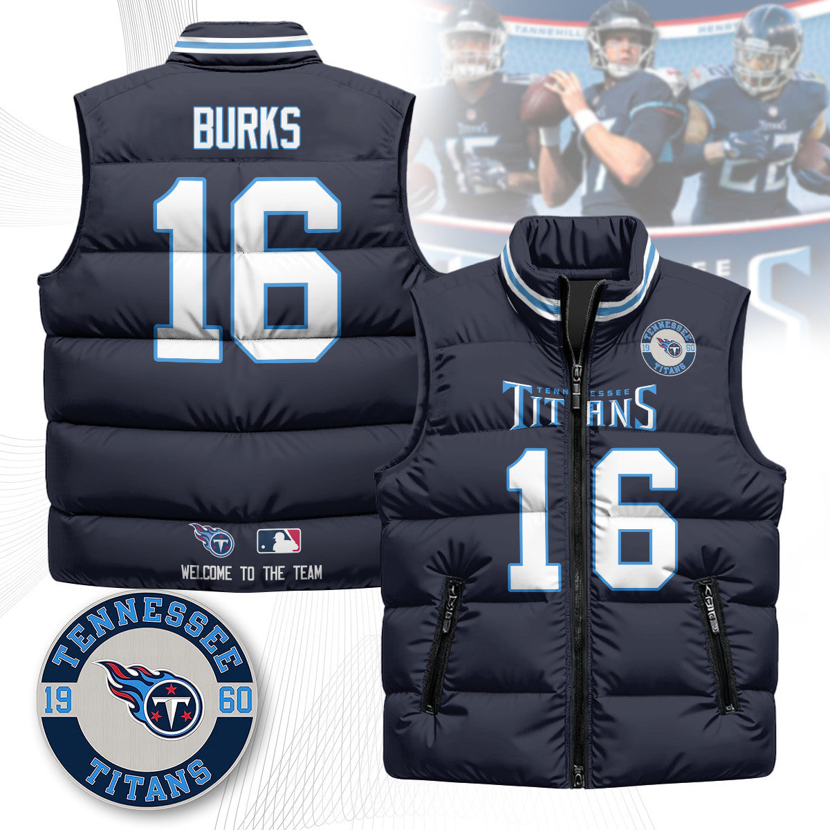 Tennessee Titans Unisex Puffer Vest