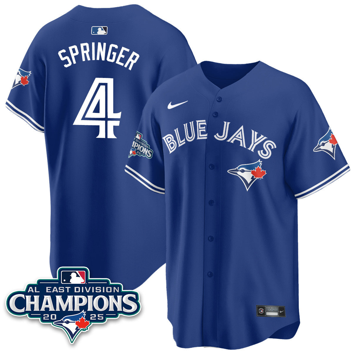 Toronto Blue Jays AL East Division Champions Jersey - All Stitched