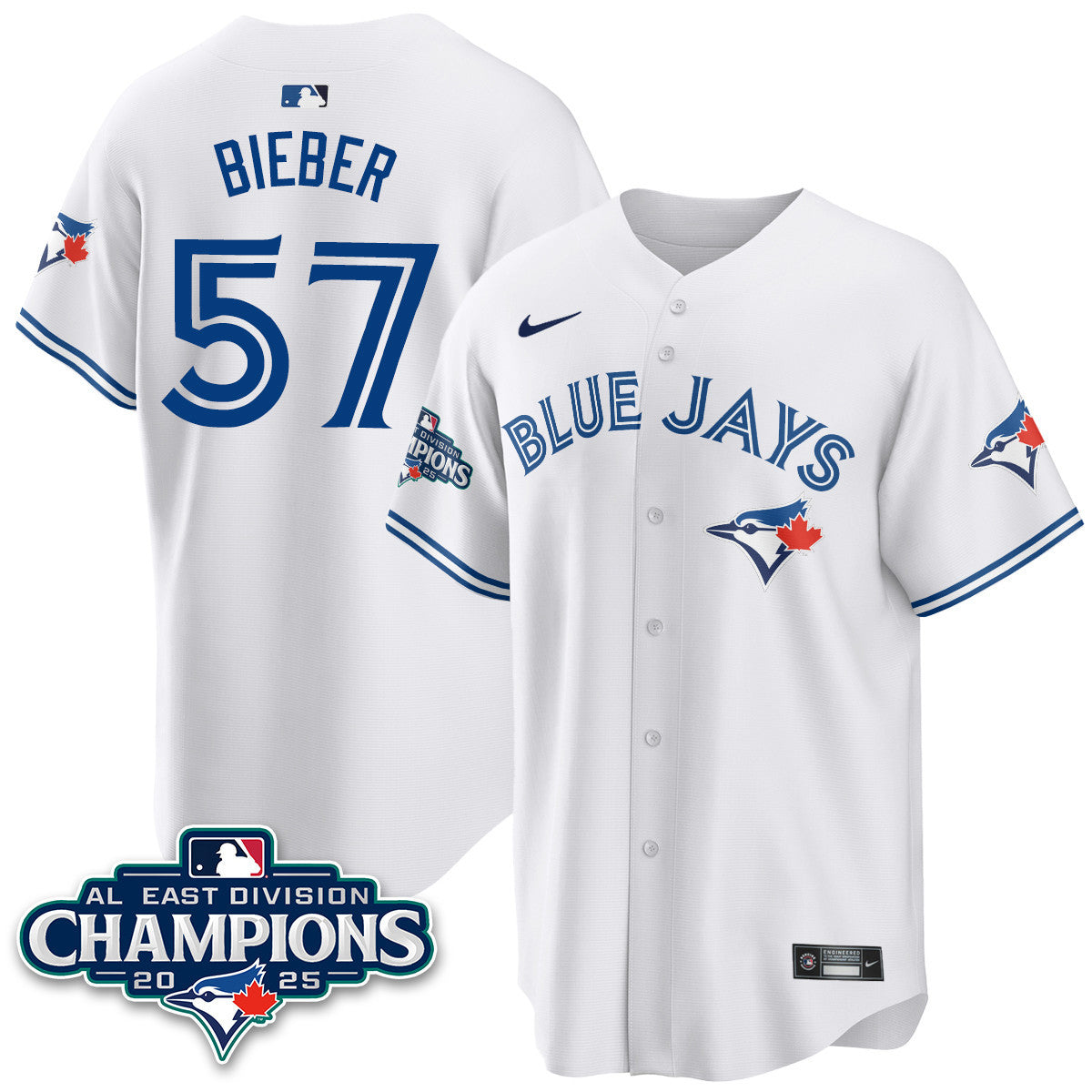 Toronto Blue Jays AL East Division Champions Jersey - All Stitched