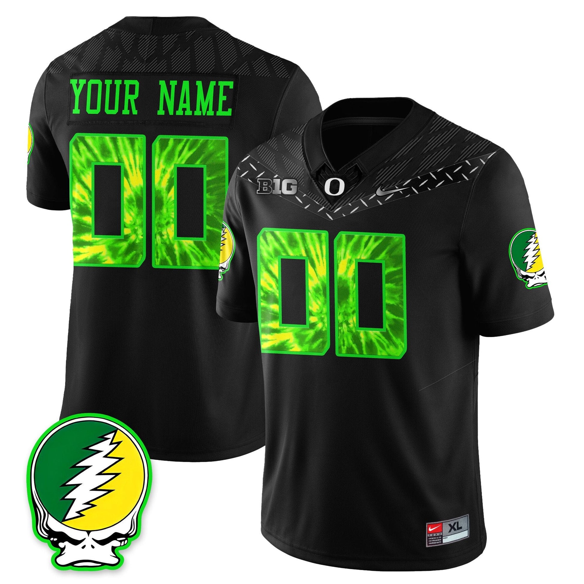 Oregon Football 2025 Grateful Custom Jersey - All Stitched