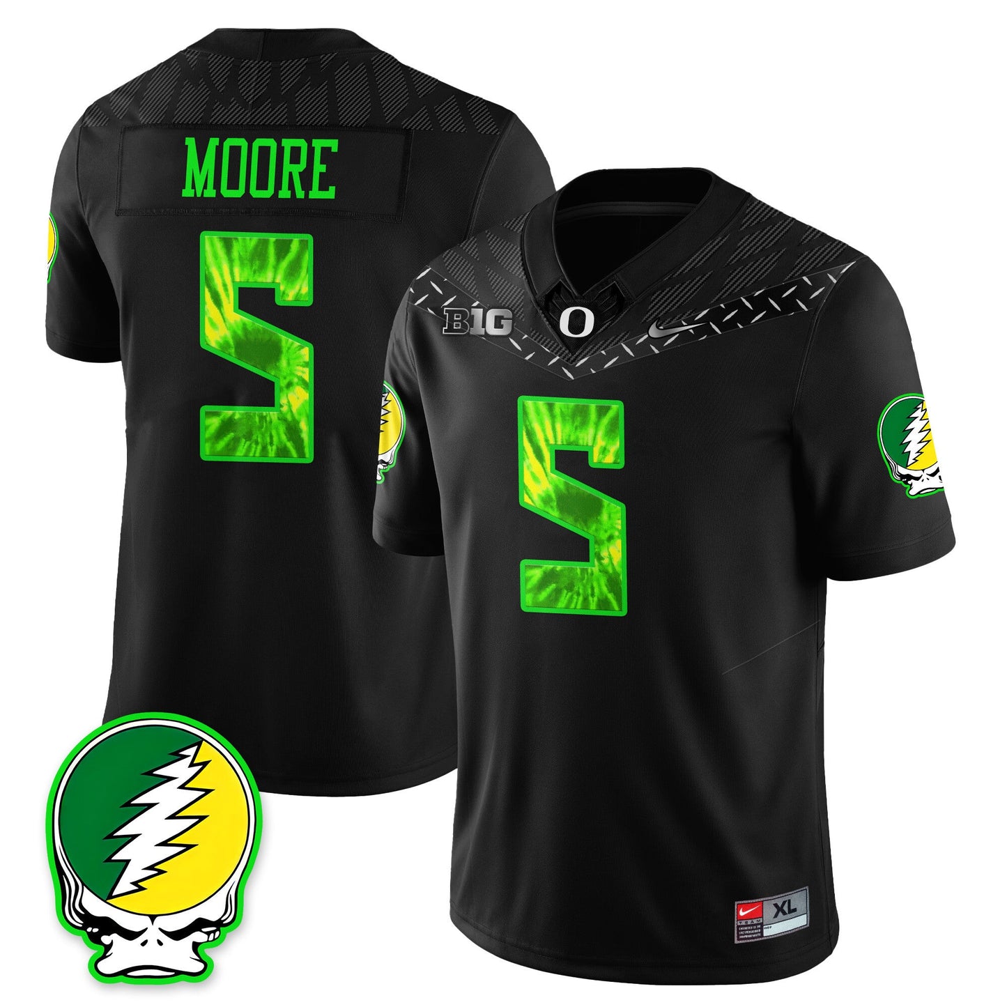 Oregon Football 2025 Grateful Jersey - All Stitched
