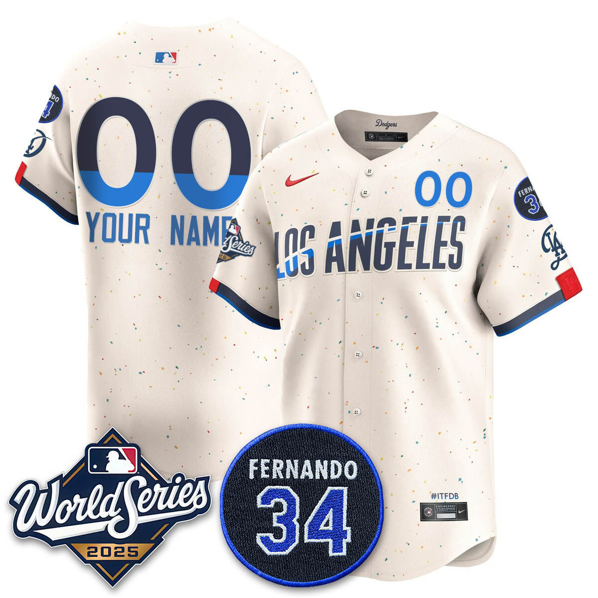 Custom Los Angeles Dodgers 2025 National League Champions Jersey - All Stitched