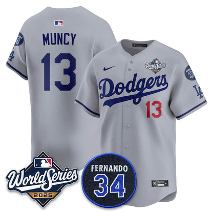 Los Angeles Dodgers 2025 National League Champions Jersey - All Stitched